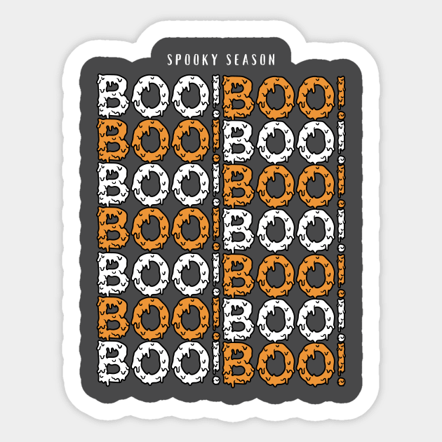 Elegant Hauntings: Spooky Season Boo! Sticker by neverland-gifts